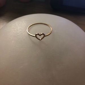Gold heart ring